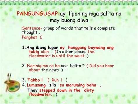 ano ang pangungusap|mga bahagi ng pangungusap.